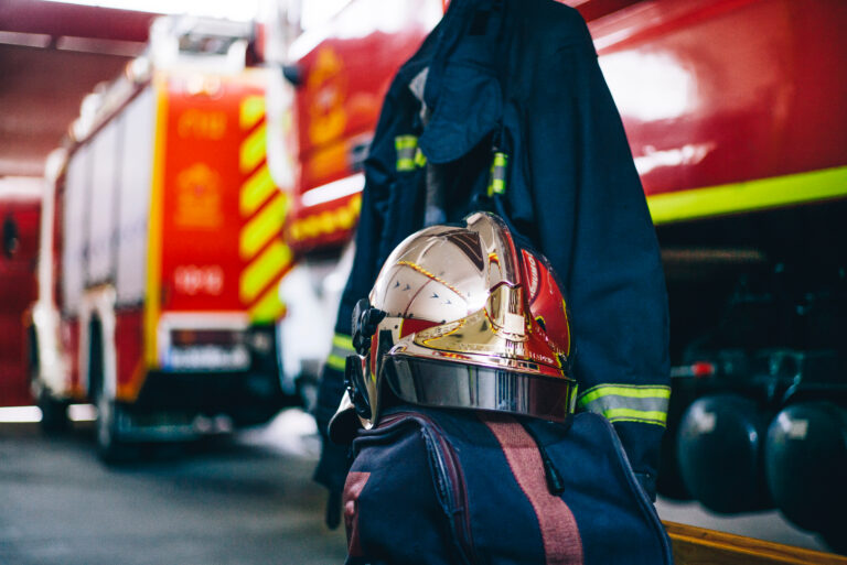 Work,Tool,And,Clothing,For,Firefighters,From,Madrid,Spain,At