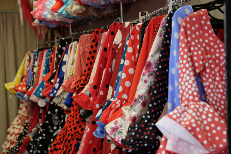 The,Lots,Of,Traditional,Flamenco,Dresses,In,The,Souvenir,Shop