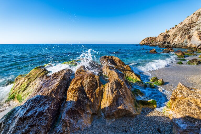 Cañuelo,Beach,,A,Cove,In,The,Maro-cerro,Gordo,Cliffs,Natural