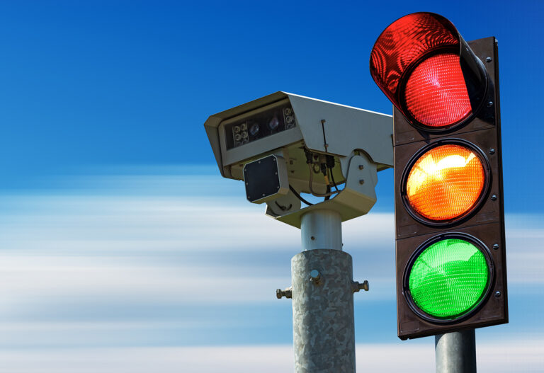Closeup,Of,A,Traffic,Light,And,A,Traffic,Control,Camera