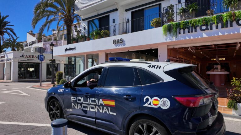 Policia,Nacional,Patrol,Car,Parked,On,The,Street,In,Marbella,