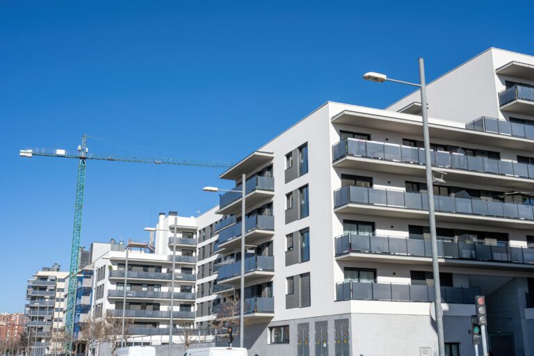 Recently,Constructed,Modern,Residential,Buildings,Seen,In,Badalona,,Spain