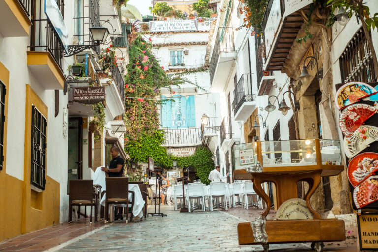 Marbella,,Spain,-,August,26th,,2018.,Typical,Old,Town,Street