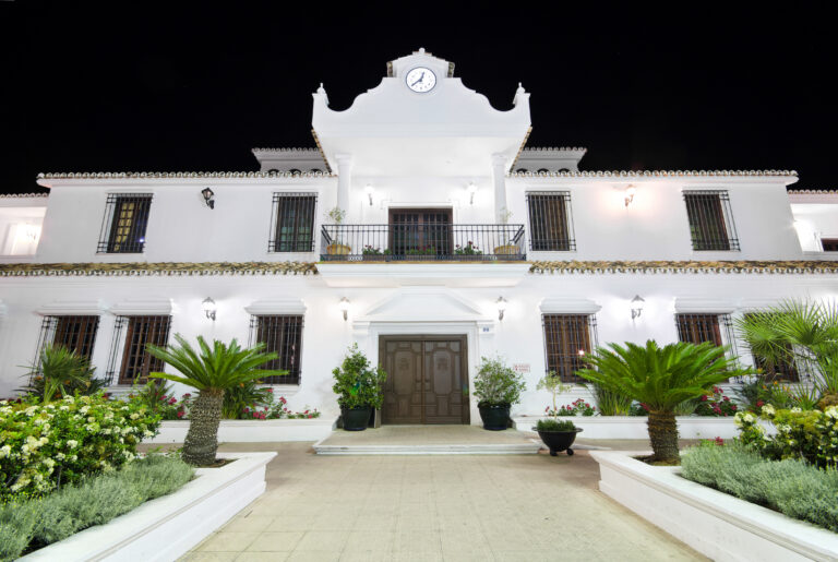 Council,Building,At,Night,In,The,Touristic,Village,Of,Mijas,