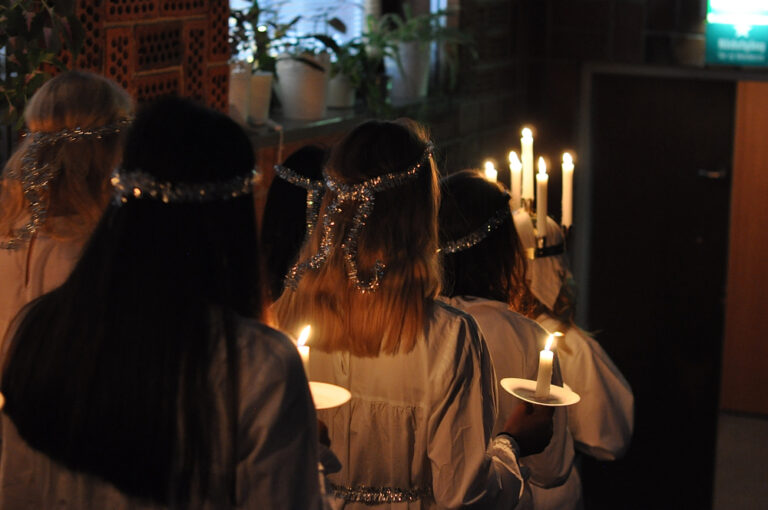 Teenage,Students,Participating,In,A,Traditional,Swedish,Saint,Lucy,(lucia)