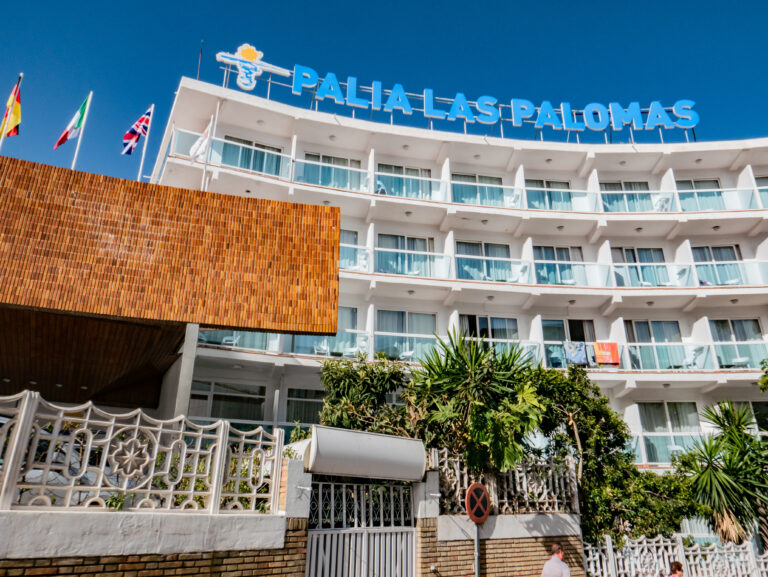 Torremolinos/spain-0527-2019,:,Exterior,Facade,View,Of,A,Modern,Resort,Hotel
