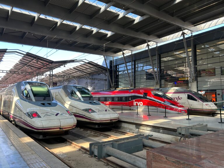High,Speed,Renfe,Trains,In,Maria,Zambrano,Railway,Station.,Malaga,