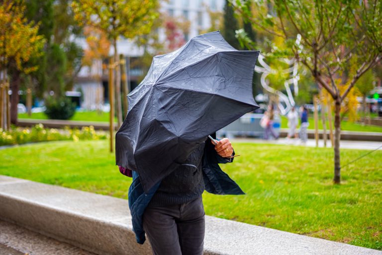 Madrid,,Spain-,November,24,,2022:,Unstable,Weather,With,Rain,And