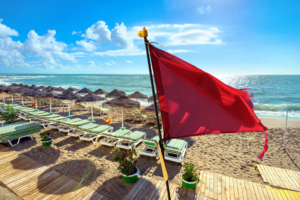 Badförbud på populär strand